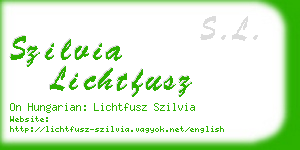 szilvia lichtfusz business card